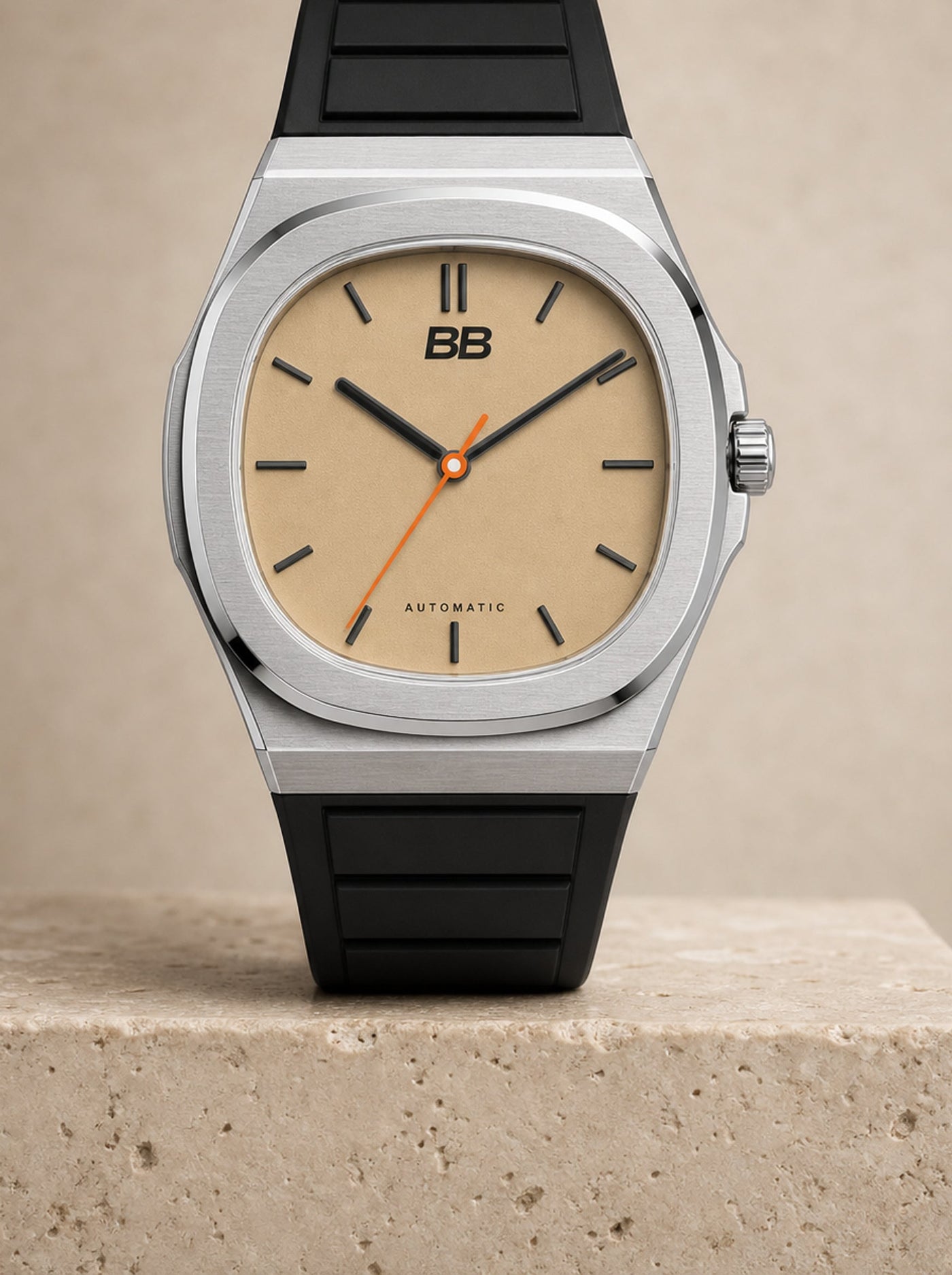Terminal 38 Warm Sand dial and case detail, pre-production visualization
