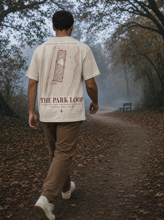 The Park Loop — model on Central Park bridle path at dawn